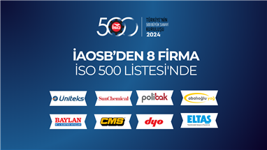 İAOSB’den 8 Firma İSO 500 Listesinde