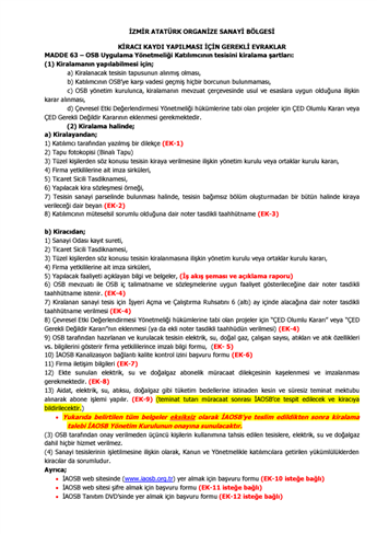 KİRACILIK KAYIT İŞLEMLERİ (YALNIZCA BİR KİRACI İÇİN)